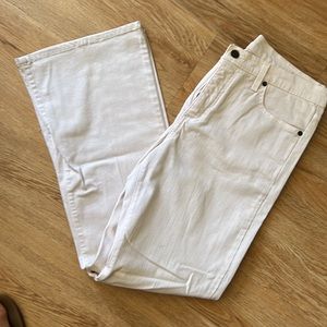 Raw white cream natural denim jeans size 10